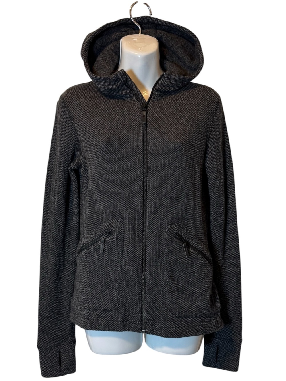 Smartwool Heritage Trail Women’s Charcoal Full Zip Hoodie Size Small Sweater